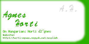 agnes horti business card